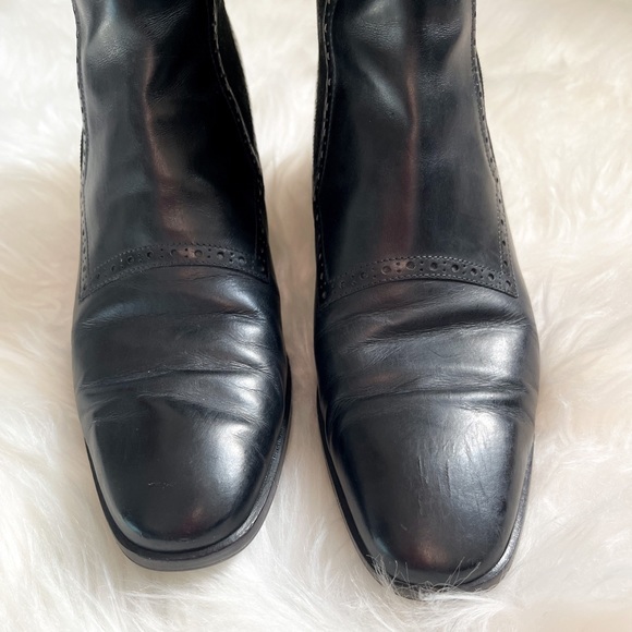 Salvatore Ferragamo Leather Pull On Chelsea Ankle Boots - Picture 7 of 11